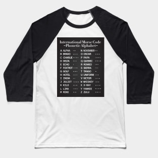 Morse Code Alphabet Baseball T-Shirt